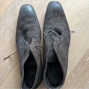 Bruno Magli Brown Chukka Boots with Suede Finish